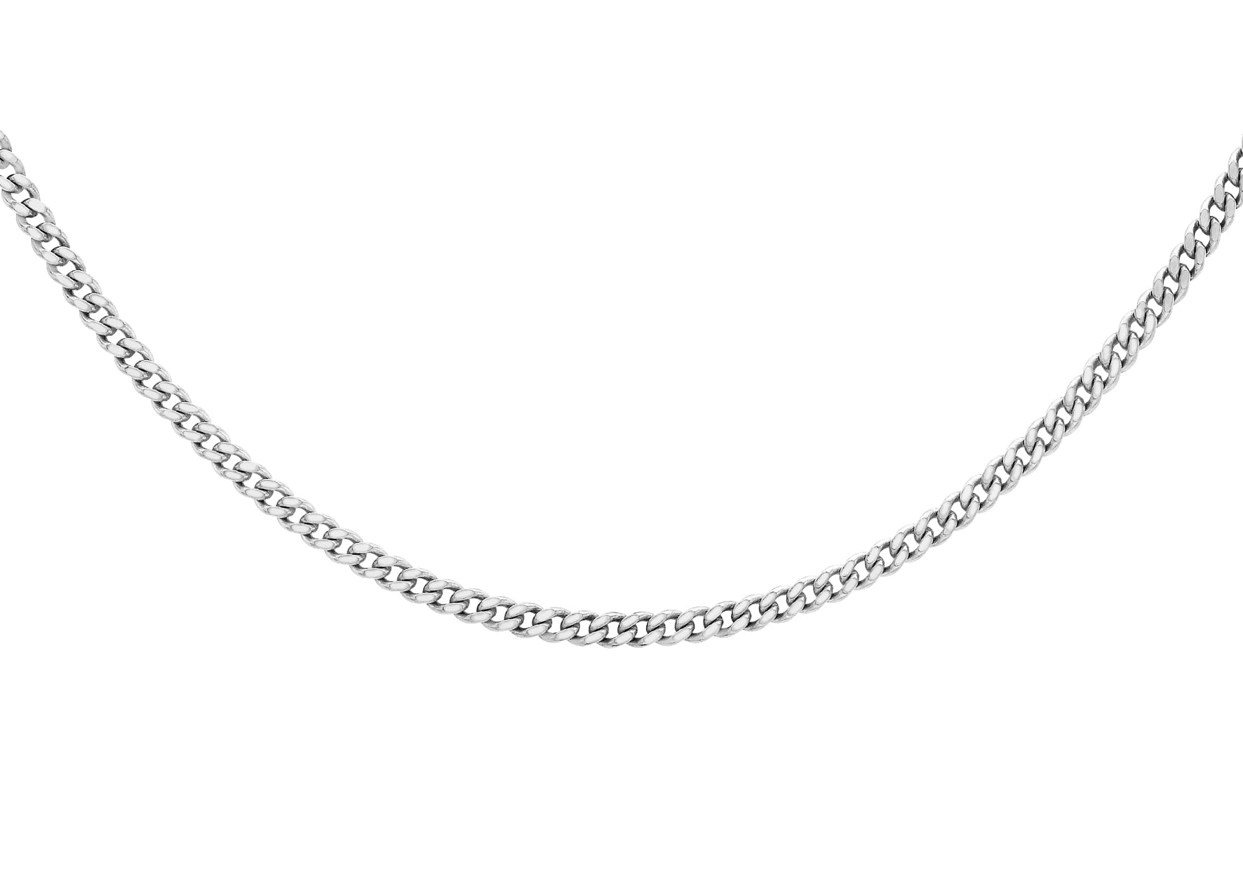 Platinum 35 Diamond Cut Curb Chain