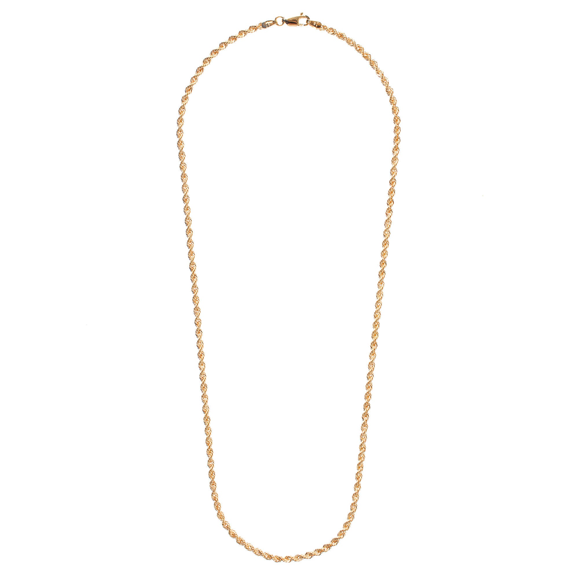 9ct Yellow Gold 2mm Slim Rope Chain