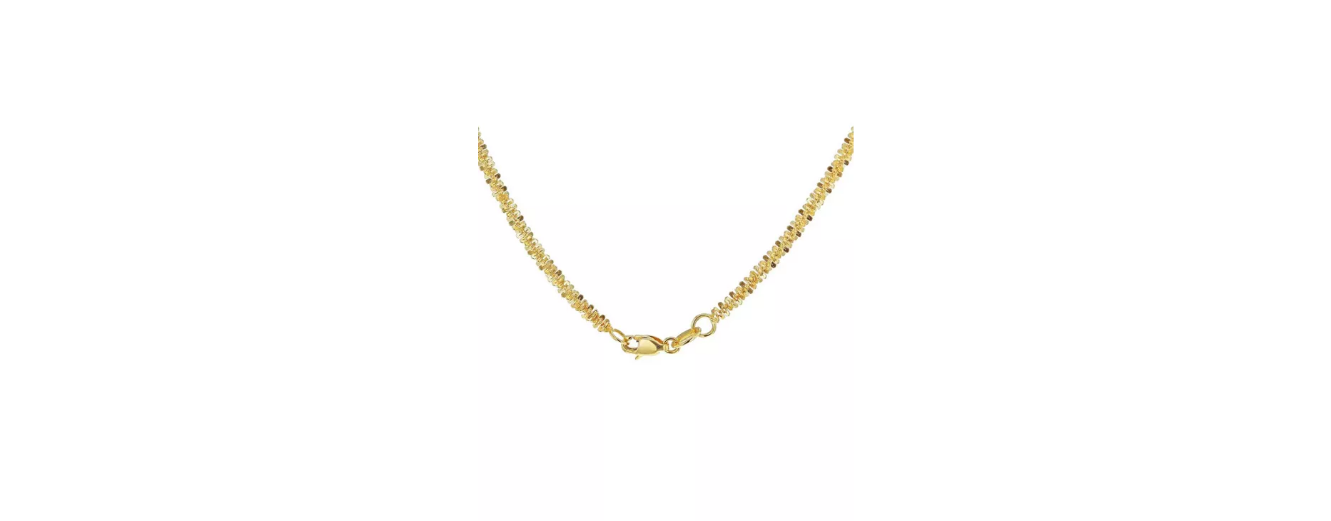 Sterling Silver Yellow Gold Plated 025 Tocalle Chain