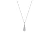18ct White Gold 0.38ct Diamond Teardrop Pendant Necklace