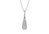 18ct White Gold 0.38ct Diamond Teardrop Pendant Necklace