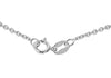 18ct White Gold 0.17ct Open Oval Diamond Necklace