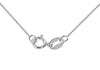 18ct White Gold 0.50ct Diamond Interlocked Heart Necklace