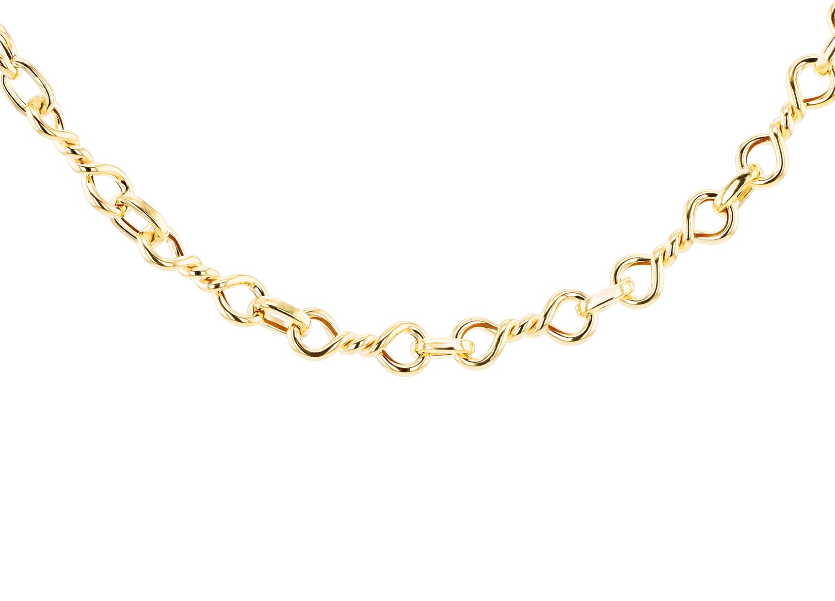 9ct Yellow Gold Double Twist Knot Chain