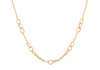 9ct Yellow Gold Grained Oval Rope Links Chain Necklace
