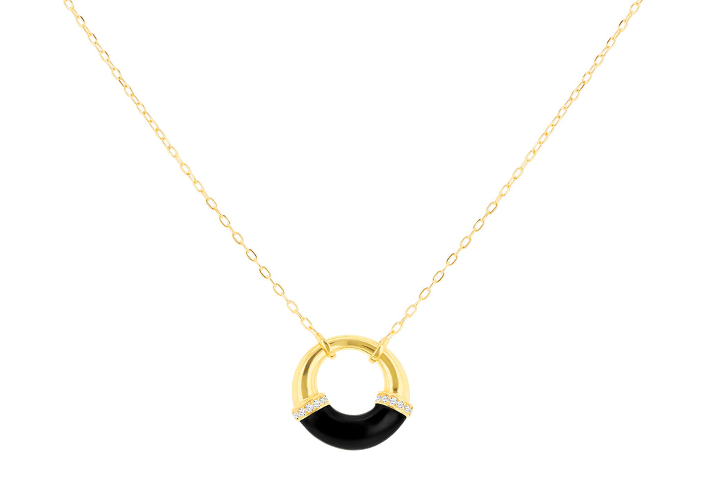 9ct Yellow Gold 0.005ct Round Diamond Pendant