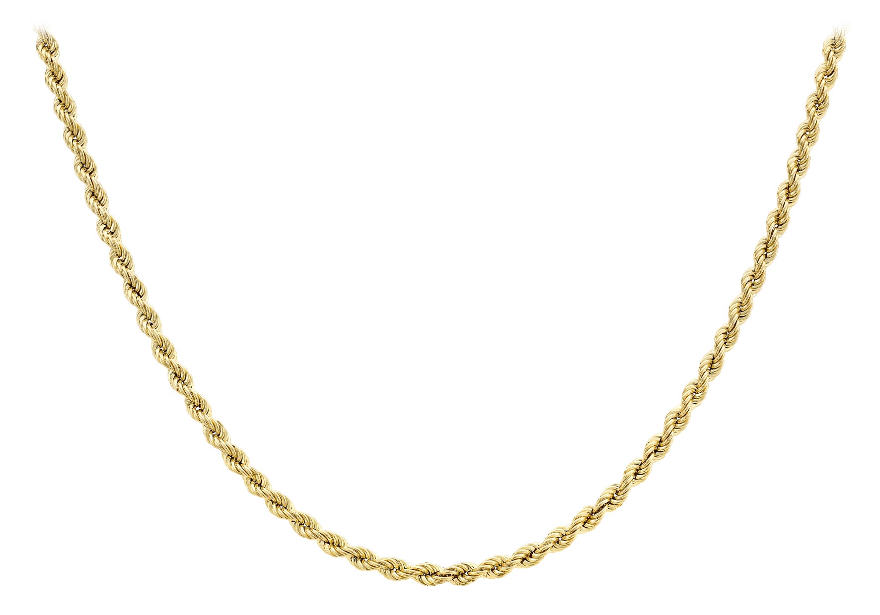 9ct Yellow Gold 80 Rope Chain