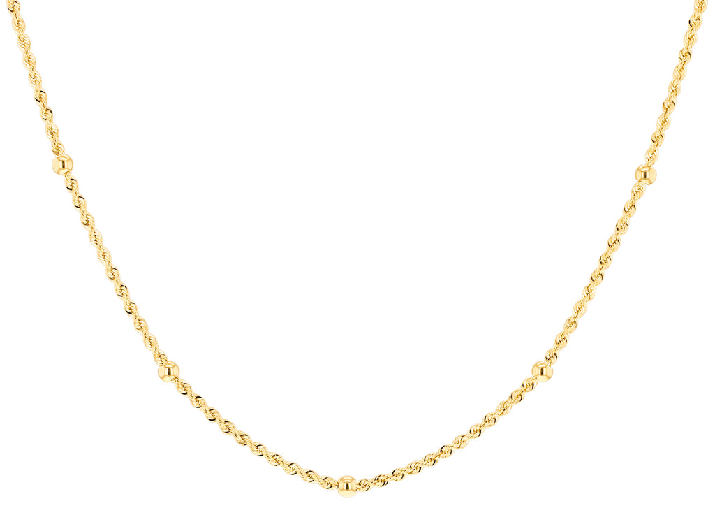 9ct Yellow Gold Rope & Ball Chain