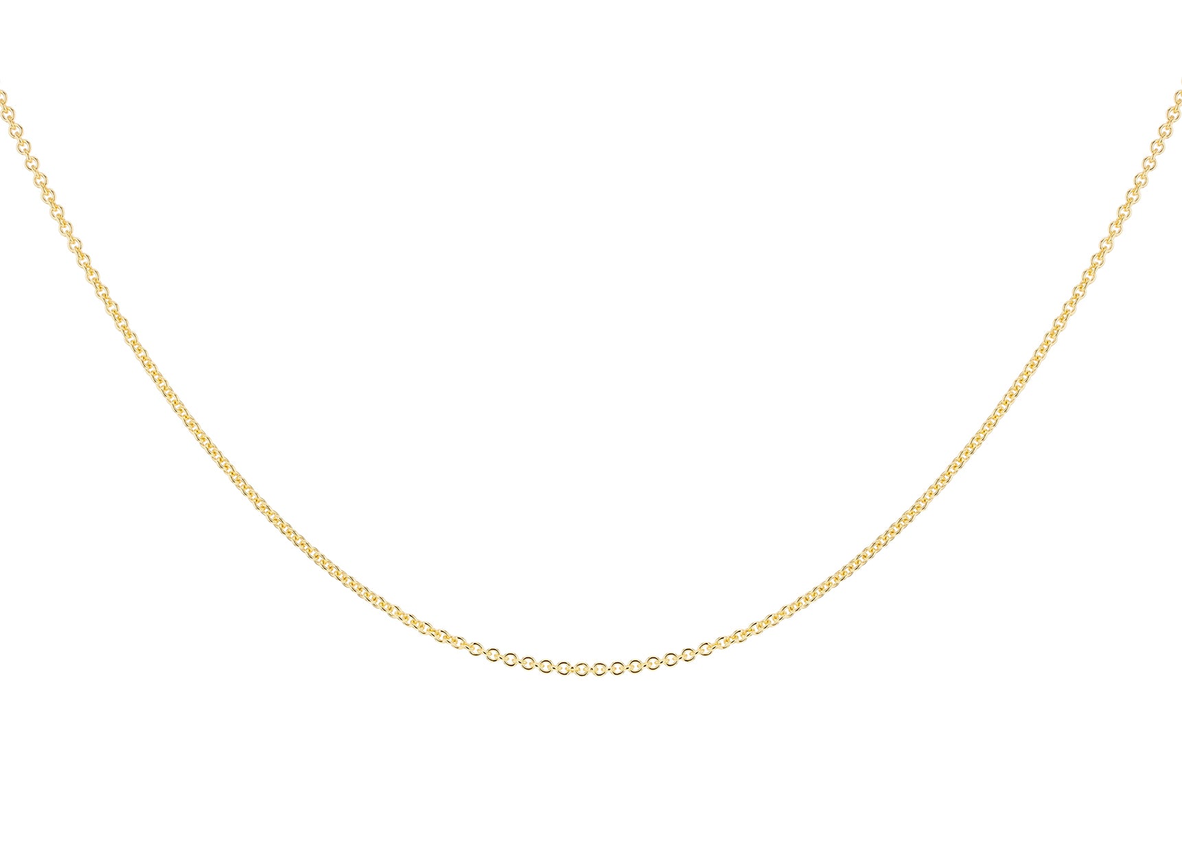 9ct Yellow Gold Trace Slim Adjustable Chain