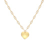 9ct Yellow Gold Puffed Heart Paper Chain Necklace