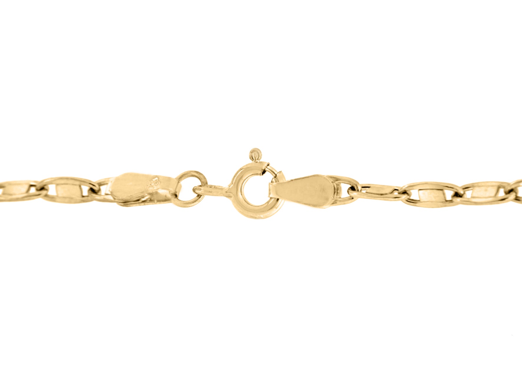 9ct Yellow Gold Flat Oval Link Chain