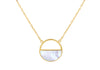 9ct Yellow Gold Mother Of Pearl Crescent Pendant
