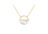9ct Yellow Gold Mother Of Pearl Crescent Pendant