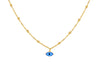 9ct Yellow Gold Evil Eye Ball Chain Pendant