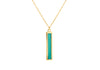 9ct Yellow Gold Malachite Bar Necklace