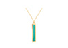 9ct Yellow Gold Malachite Bar Necklace