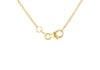 9ct Yellow Gold White Zirconia Square Frame Necklace