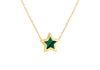 9ct Yellow Gold Malachite Star Necklet
