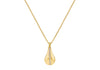 9ct Yellow Gold White Zirconia Teardrop Pendant