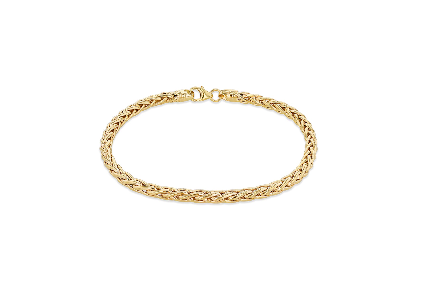 9ct Yellow Gold Wheat Links Bracelet