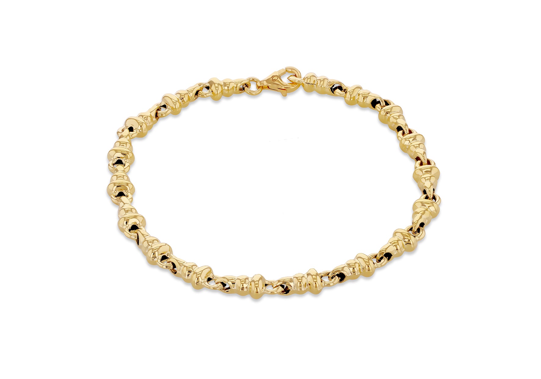 9ct Yellow Gold Dumbbell Bracelet
