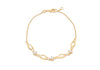 9ct Yellow White Zirconia Ornate Curve Bracelet