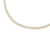 9ct Yellow Gold White Zirconia Tennis Bracelet