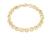 9ct Yellow Gold Grained Belcher Links Bracelet