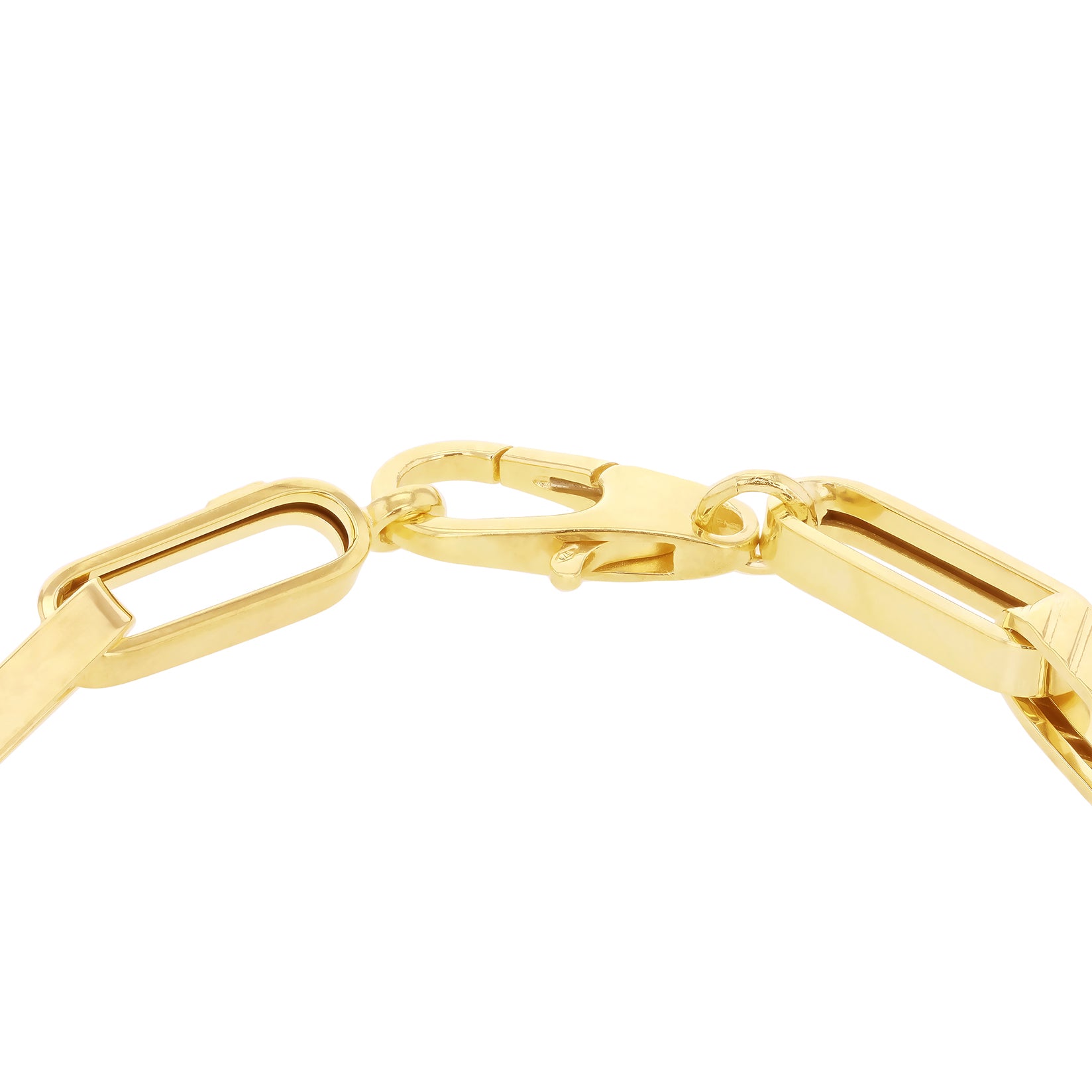 9ct Yellow Gold Diamond Cut Polished Paper Links Bracelet