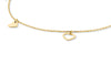 9ct Yellow Gold Hearts Links Bracelet