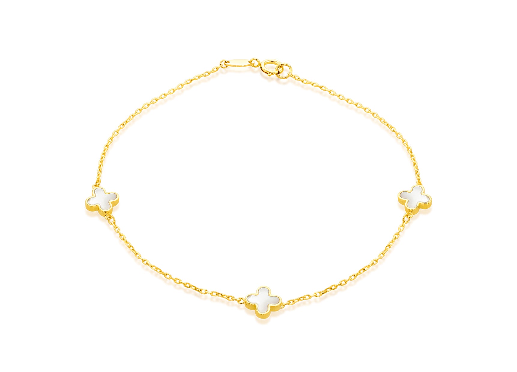 9ct Yellow Gold Mother of Pearl Petals Bracelet