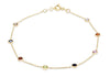 9ct Yellow Gold Multi-Coloured Zirconia Bracelet
