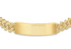 9ct Yellow Gold Hex Chain ID Bracelet
