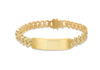 9ct Yellow Gold Hex Chain ID Bracelet