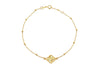 9ct Yellow Gold Rainbow Petal Ball Chain Bracelet