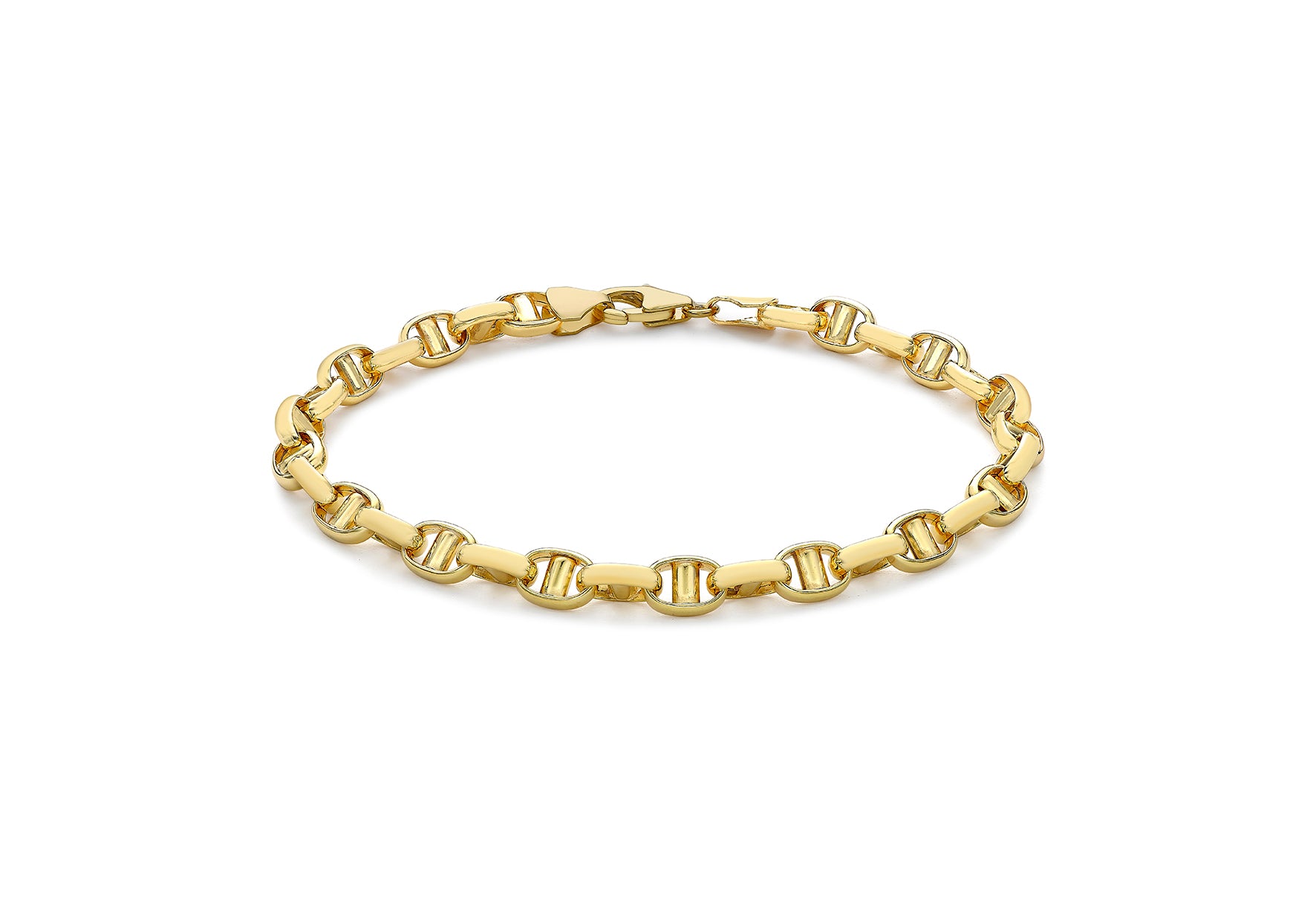 9ct Yellow Gold Cuban Chain Links Bracelet