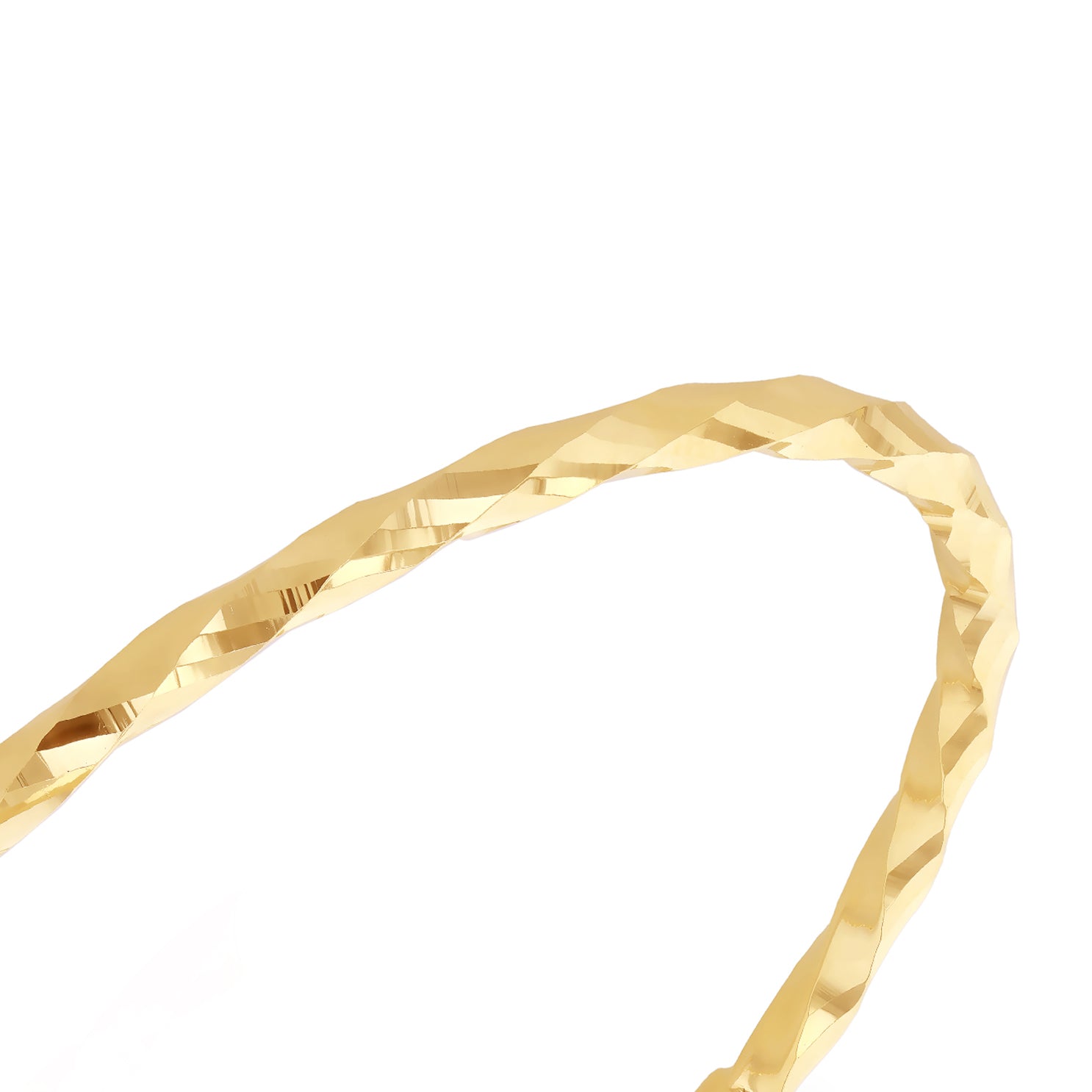9ct Yellow Gold Hammered Crossover Hinged Cuff Bangle