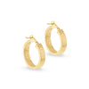 9ct Gold Greek Key Hoop Earrings