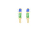 9ct Yellow Gold Blue & Green Glaze Twist Hoop Earrings