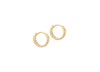 9ct Yellow Quilted Small Hoop Earrings