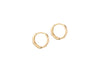 9ct Gold Faceted Small Hoop Earrings