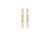 9ct Yellow Gold White Zirconia Slim Hoop Earrings
