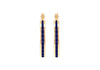 9ct Yellow Gold Blue Zirconia Slim Hoop Earrings
