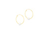 9ct Yellow Gold Freshwater Pearl Annulus Earrings