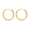 9ct Yellow Gold Openwork Chain links Hoop Earrings