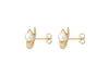 9ct Yellow Gold Freshwater Pearl Flower Stud Earrings