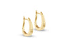 9ct Yellow Gold Tapered Marquise Hoop Earrings