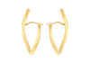 9ct Yellow Gold Square infinity Wave Illusion Earrings