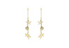 9ct Yellow Gold Sea Life Drop Earrings