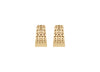 9ct Yellow Gold Curved Stud Earrings